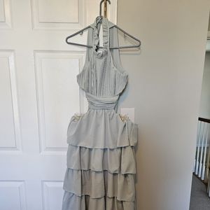 Cutout Waist Midi Vacation Dress